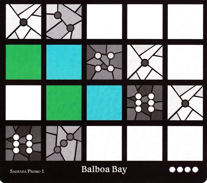Sagrada: Promo 1 â€“ Vitraux/Balboa Bay Window Pattern Card
