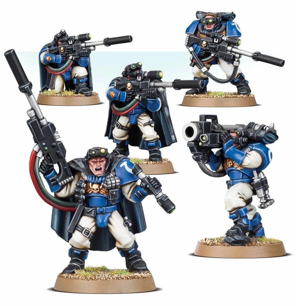 Warhammer 40,000 Space Marines Scouts With Sniper Rifles
