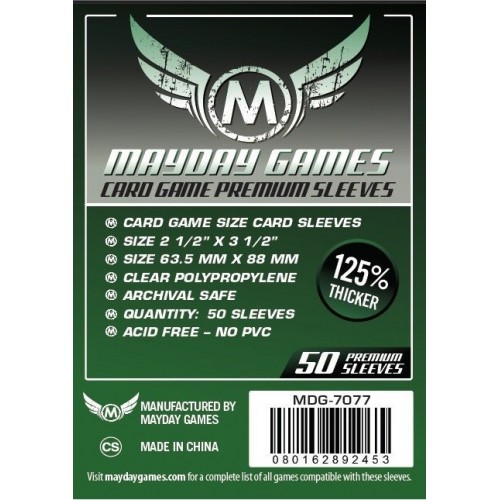 Mayday Card Game Premium Sleeves (63.5x88 mm)