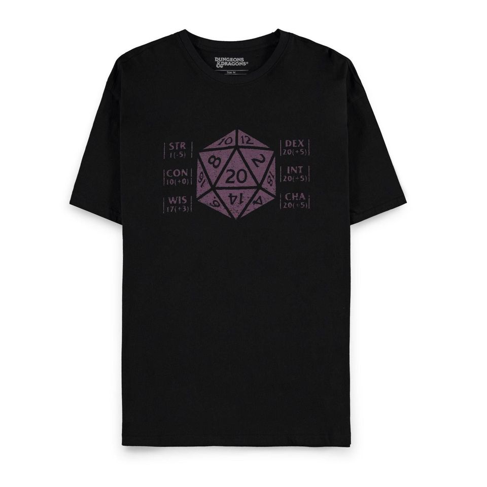 Tricou Dungeons & Dragons - Stats & Demilich Skull S