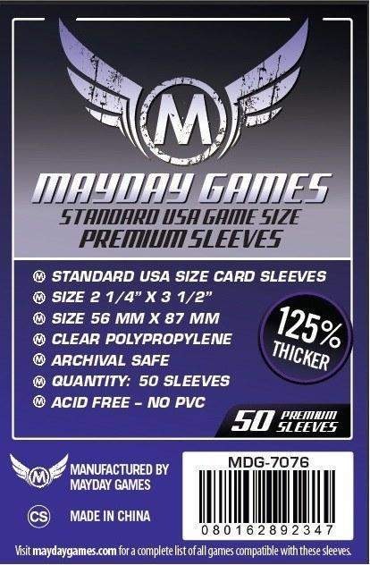 Mayday Standard USA Card Sleeves (56 x 87mm)- 50 pack